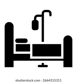 Hospital Bed Icon Element For Design