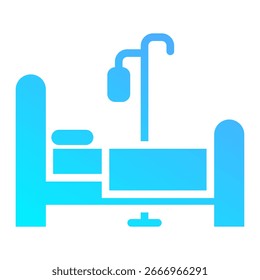 Hospital Bed Icon Element For Design