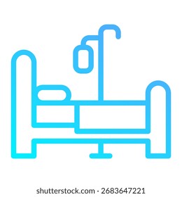 Hospital Bed Icon Element For Design