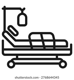 Hospital Bed Icon Element For Design