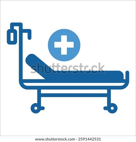 Hospital Bed Icon Element For Design