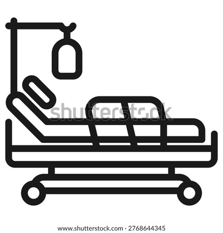 Hospital Bed Icon Element For Design