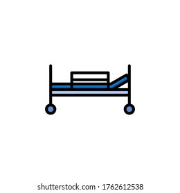hospital bed icon in filled outline