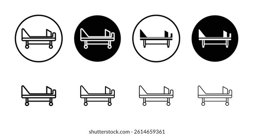 Hospital bed icon flat and simple set design