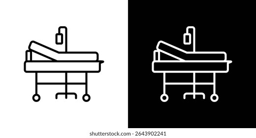 Hospital bed icon Graphic vector set for ui design