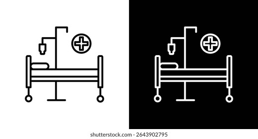 Hospital bed icon Graphic vector set for ui design