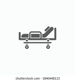 hospital bed icon, health vector, hospital illustration