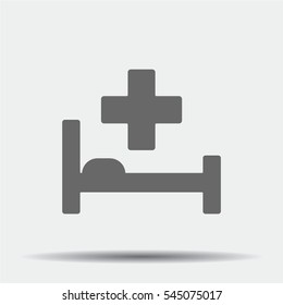 Hospital Bed Icon illustration isolated vector sign symbol