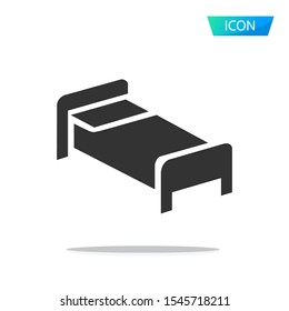 Hospital Bed icon isolated on white background.
