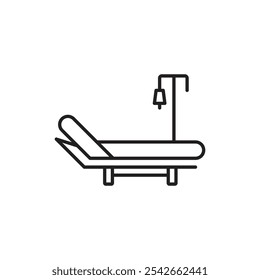 Hospital bed icon isolated on white background