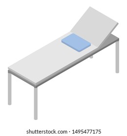 Hospital bed icon. Isometric of hospital bed vector icon for web design isolated on white background