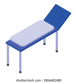 Hospital bed icon. Isometric of hospital bed vector icon for web design isolated on white background