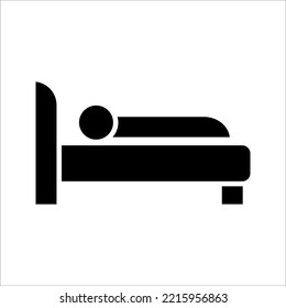 hospital bed icon on white background