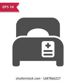 Hospital Bed Icon. Professional, pixel perfect icon, EPS 10 format.