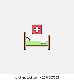 Hospital bed icon sign vector,Symbol, logo illustration for web and mobile
