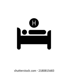 Hospital Bed icon suitable for application, web, or other