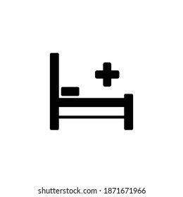 Hospital bed icon, Hospital bed symbol