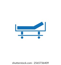 Hospital bed icon Thin line illustration set