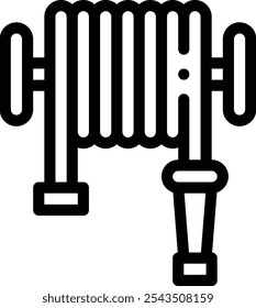 Icono de cama de hospital. Diseño De Estilo Lineal Delgado Aislado Sobre Fondo Blanco