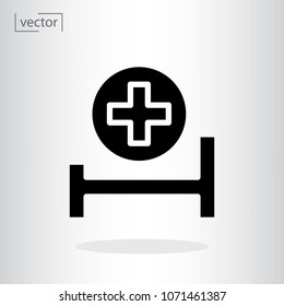 hospital bed icon vector