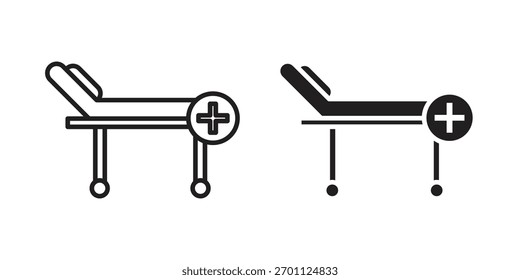 Hospital bed icon vector collection. vector stock symbol illustrations