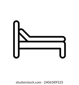 Plantilla de diseño de vectores de icono de la cama de hospital