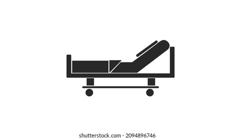 Hospital Bed Icon. Vector flat isolated illustration