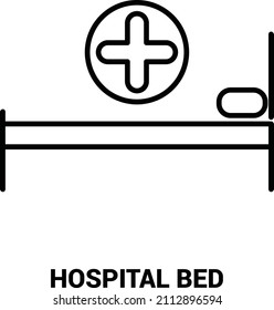 Hospital-Bett-Symbol, Vektorgrafik-Design