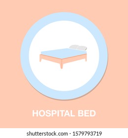 hospital bed icon. vector hotel icon - sleepping bed. travel symbol isolated