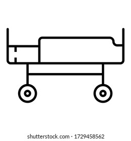 Hospital bed icon vector illustration