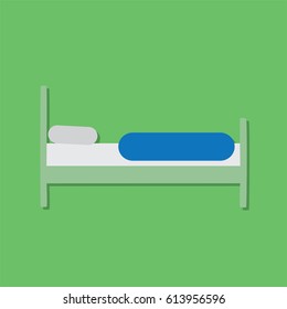 Hospital bed icon, vector illustration design. Medicine and health care objects.