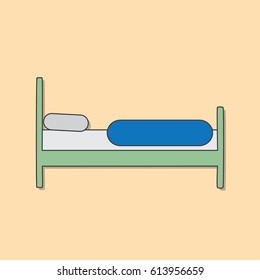 Hospital bed icon, vector illustration design. Medicine and health care objects.