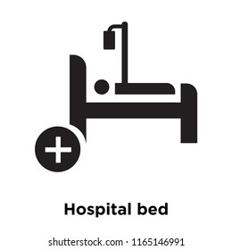 Hospital bed icon vector isolated on white background, Hospital bed transparent sign , medical health symbols