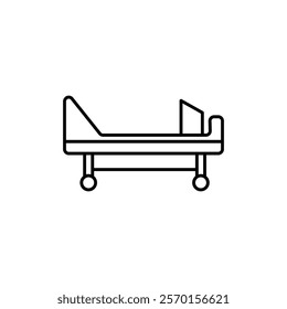 Hospital bed icon Vector logo set flat