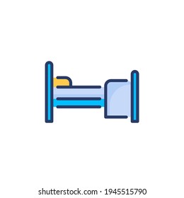 Hospital Bed icon in vector. Logotype
