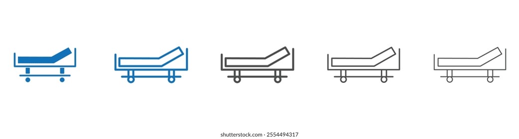 Hospital bed icon vector set collection for web
