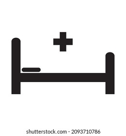hospital bed icon vector symbol