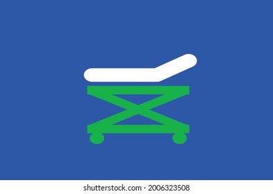 Hospital bed icon vector template for use