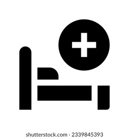 hospital bed icon for your website, mobile, presentation, and logo design.