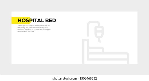 HOSPITAL BED AND ILLUSTRATION ICON CONCEPT