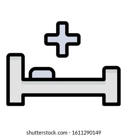 
Hospital Bed Isolated Vector icon which can be easily modified or edit
