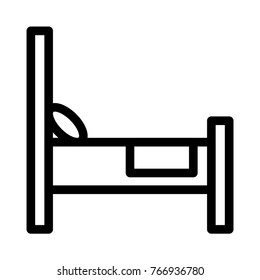 hospital bed line icon