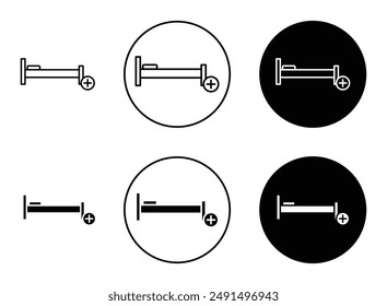 Hospital bed liner icon set