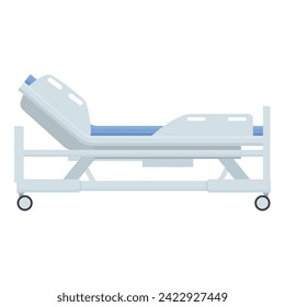 Hospital bed mattress icon cartoon vector. Medical equipment. Nurse recovery