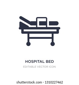 hospital bed side view icon on white background. Simple element illustration from Medical concept. hospital bed side view icon symbol design.