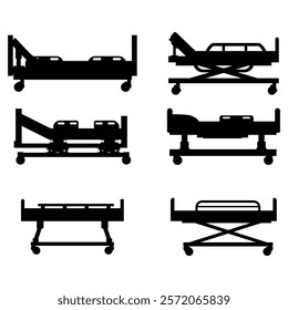 Hospital Bed Silhouette in a Medical Setting
