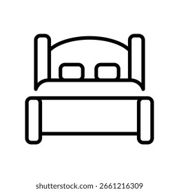 Hospital Bed Vector for Elderly Care, Comfortable patient bed illustration, nursing home and assisted living facility