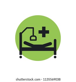 hospital bed vector icon