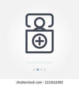 hospital bed vector icon