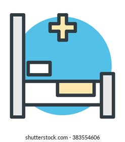 Hospital Bed Vector Icon